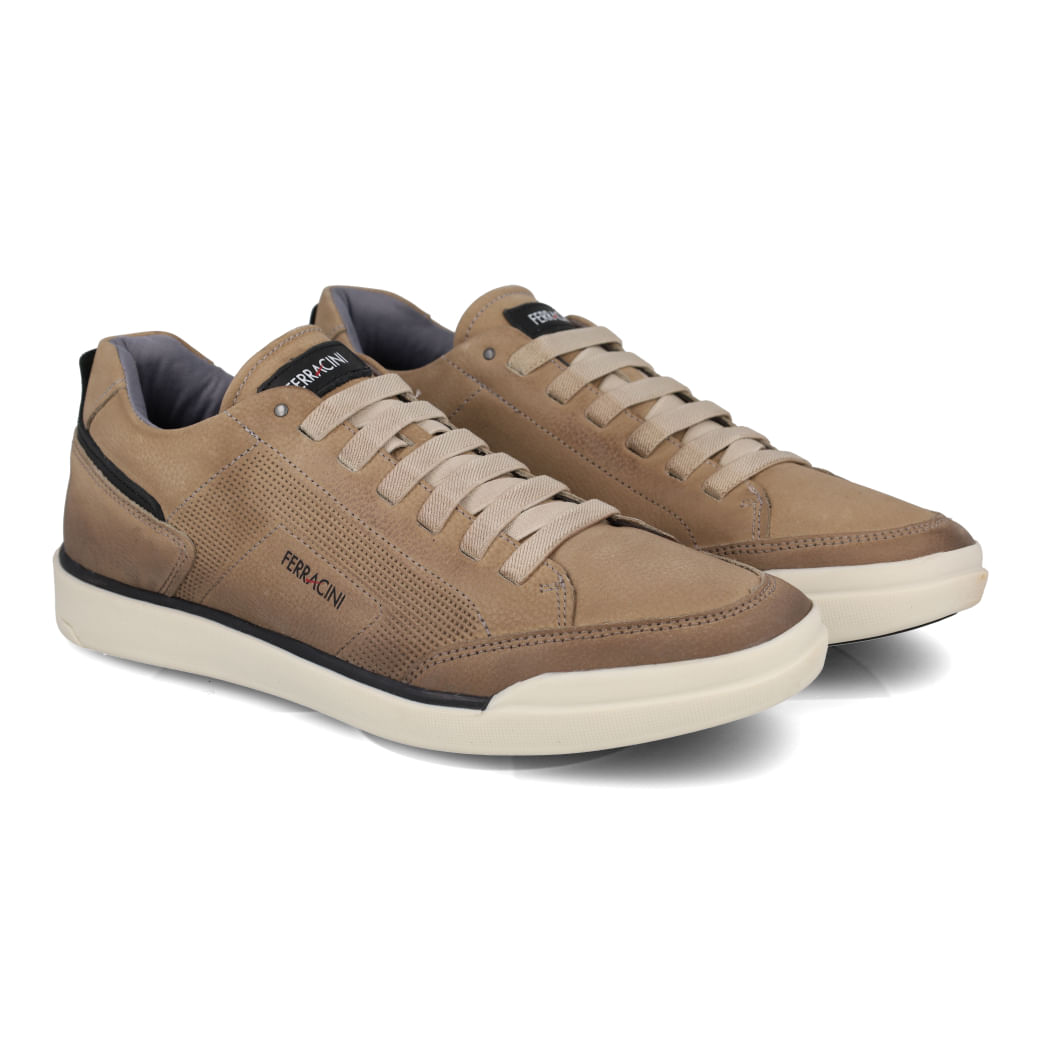 Ferracini Tenis Casual 1062-617D Cinza Couro_9__11
